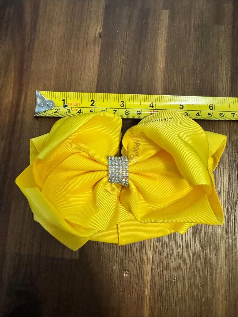 Disney Bibbidi Bobbidi Boutique Yellow Rhinestone Hair Bow - Fairy God Mother